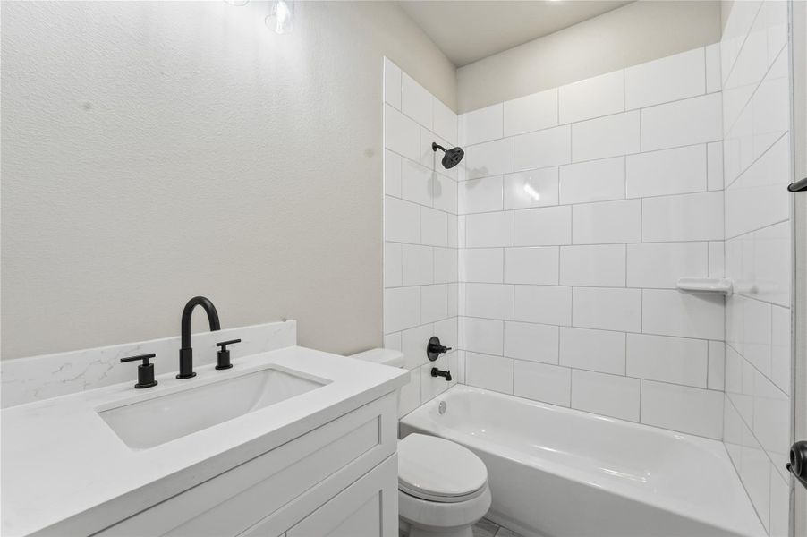 Furnished interior view inside a new home in , Crosby (Image 9).