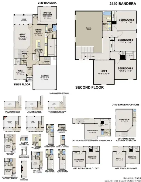 2D floor plan layout of this home in Veranda Signature, San Antonio, TX (Image 2).