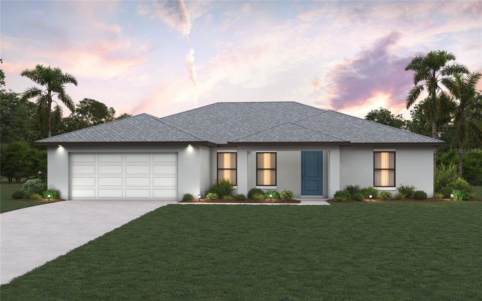 Front exterior of a new home in , Citrus Springs, FL, highlighting curb appeal (Image 1).