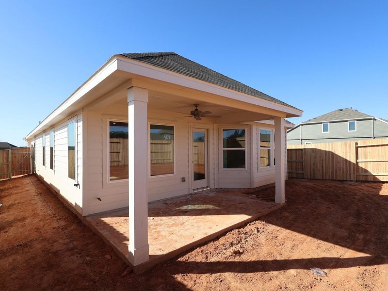Exterior details and patio area of a home in Lone Star Landing, Montgomery (Image 17). Exterior details and patio area of a home in Lone Star Landing, Montgomery (Image 17).