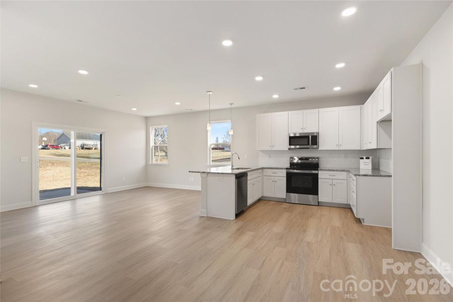Furnished interior view inside a new home in , Olin (Image 9).