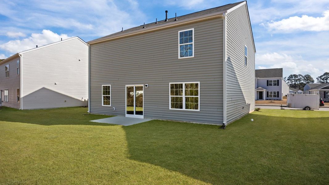 Exterior details and patio area of a home in Madeline Farm, New Bern (Image 20).