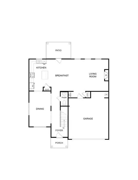 2D floor plan layout for the The Wakefield by Direct Residential Communities in Maddox Road, Morrow, GA (Image 3).