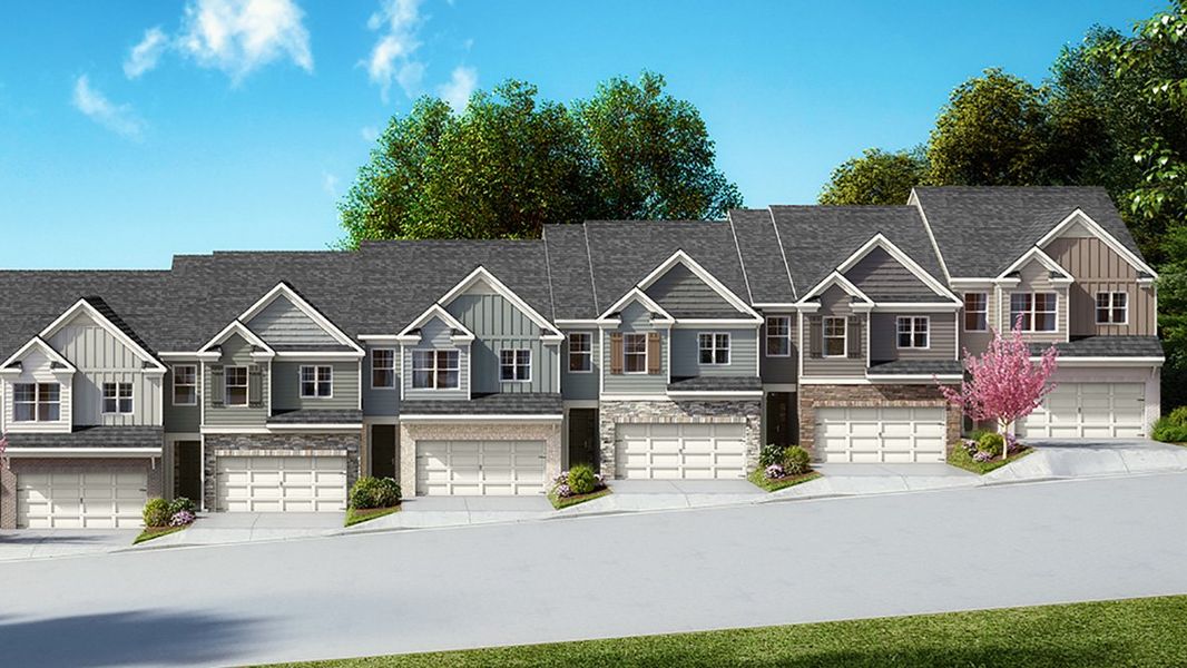 Front exterior of a new home in Mountain Park, Dahlonega, GA, highlighting curb appeal (Image 1). Front exterior of a new home in Mountain Park, Dahlonega, GA, highlighting curb appeal (Image 1).
