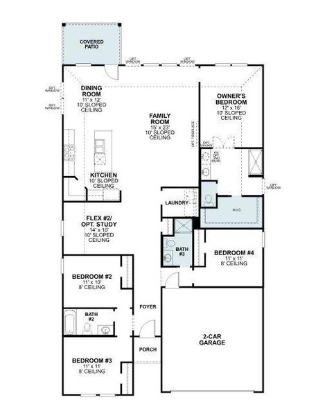 2D floor plan layout of this home in Sanderos, Fort Worth, TX (Image 2). 2D floor plan layout of this home in Sanderos, Fort Worth, TX (Image 2).