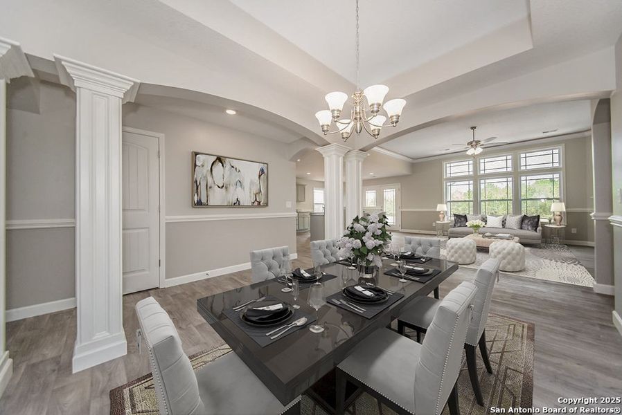 Furnished interior in a model home at Las Palomas Country Club Estates in La Vernia (Image 14). Furnished interior in a model home at Las Palomas Country Club Estates in La Vernia (Image 14).