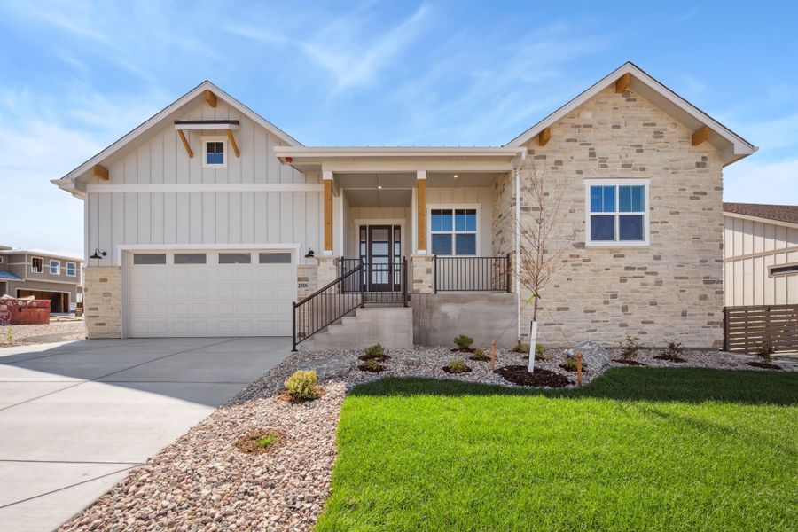 Representative exterior photo of a completed home built from the Ainsley Sonders by Bridgewater Homes in Sonders Fort Collins, Fort Collins, CO (Image 5). Representative exterior photo of a completed home built from the Ainsley Sonders by Bridgewater Homes in Sonders Fort Collins, Fort Collins, CO (Image 5).
