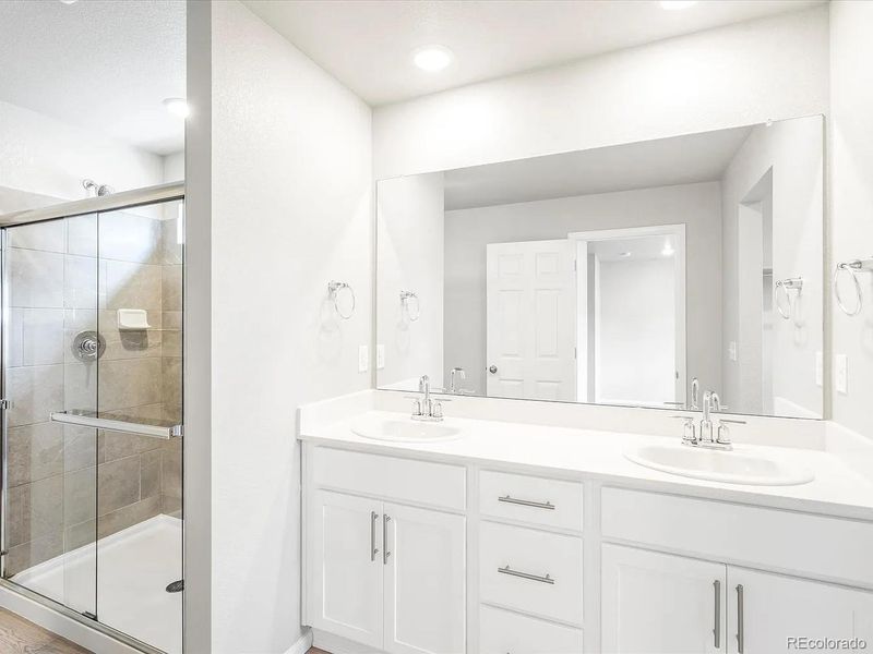 Furnished interior view inside a new home in Painted Prairie, Aurora (Image 8).