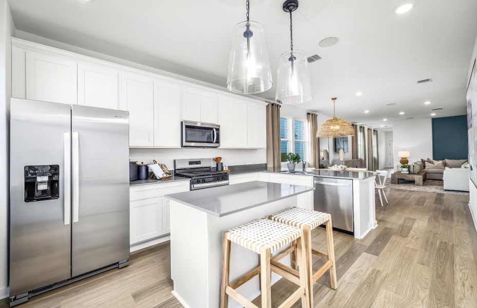 Representative furnished interior of a home built from the Afton by Centex in Sunfield, Buda (Image 15).