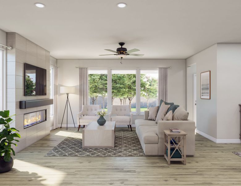Furnished interior view inside a new home in Mason Woods, Cypress (Image 8). Furnished interior view inside a new home in Mason Woods, Cypress (Image 8).