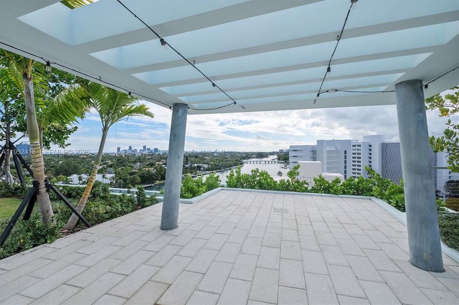 Exterior details and patio area of a home in , Bay Harbor Islands (Image 37).