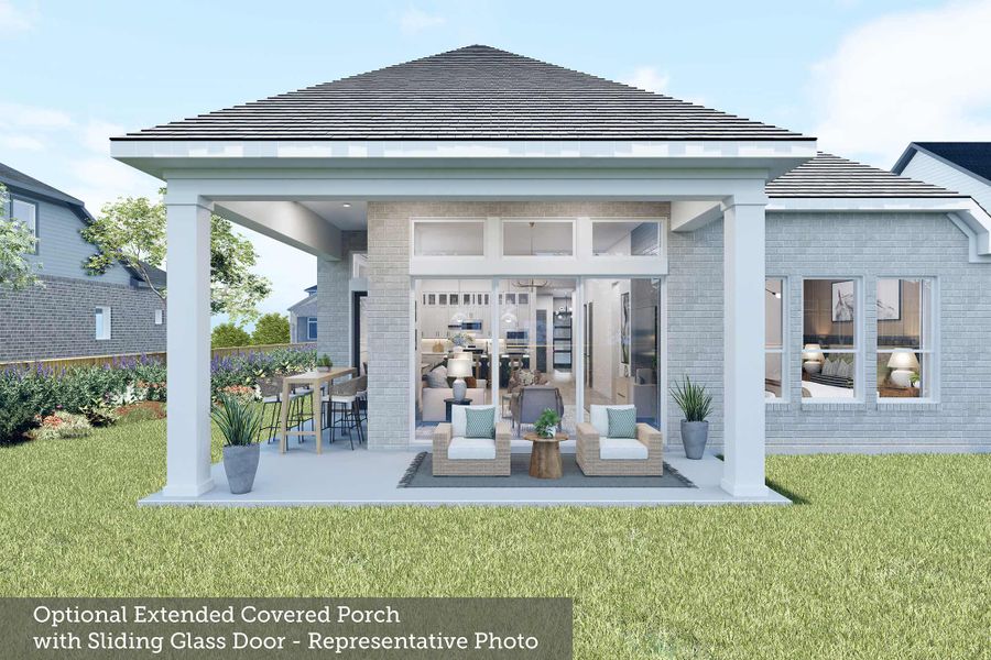 Exterior details and patio area of a home in Landmark, Denton (Image 2). Exterior details and patio area of a home in Landmark, Denton (Image 2).