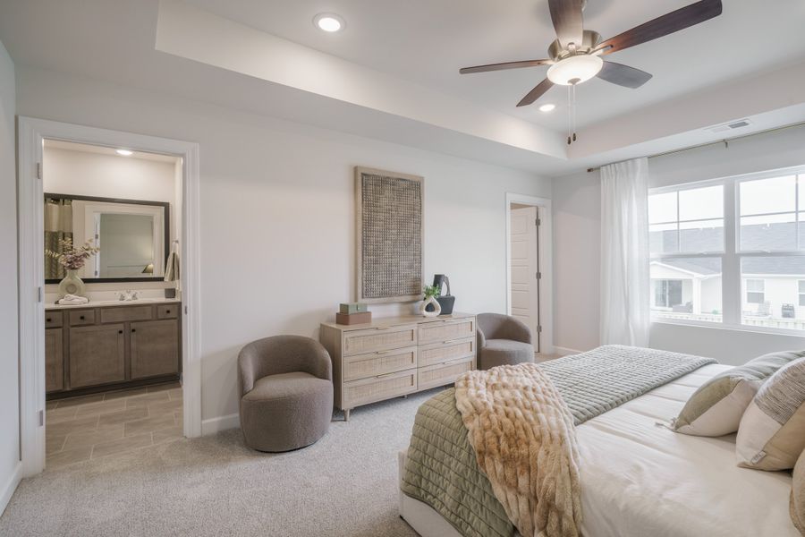 Representative furnished interior of a home built from the The Carson by Cothran Homes in Reidville Town Center, Reidville (Image 27).