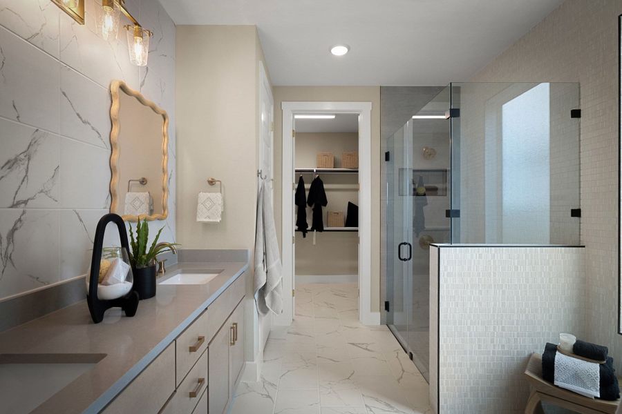 Furnished interior view inside a new home in Terrace Collection At Turner's Crossing, Buda (Image 40).