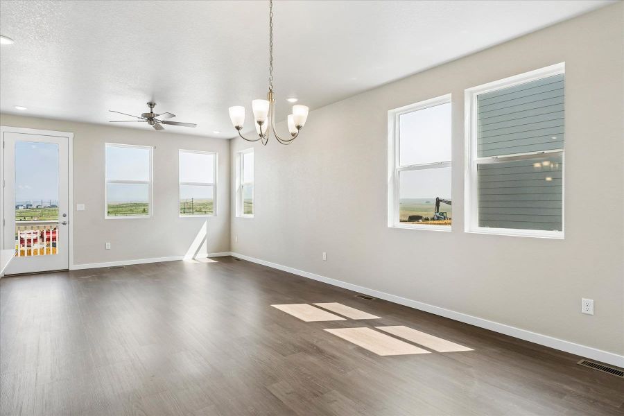 Spacious, unfurnished interior of a new home in Ridge at Lorson Ranch, Colorado Springs (Image 9). Spacious, unfurnished interior of a new home in Ridge at Lorson Ranch, Colorado Springs (Image 9).