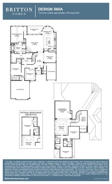 2D floor plan layout for the 560A by Britton Homes in Walsh, Aledo, TX (Image 3). 2D floor plan layout for the 560A by Britton Homes in Walsh, Aledo, TX (Image 3).