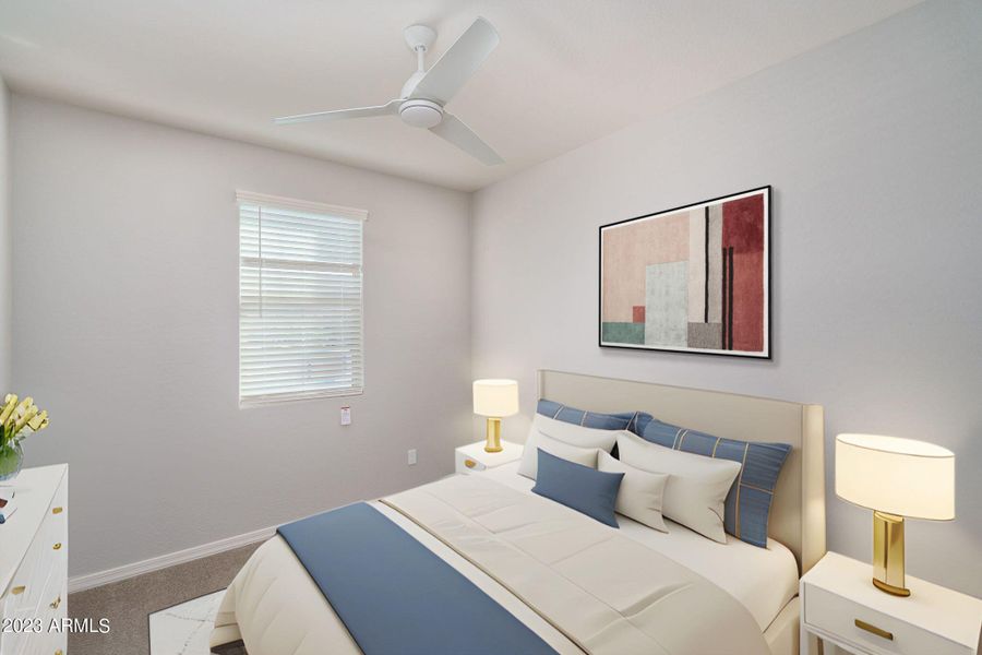 Furnished interior in a model home at Calistoga at Estrella Commons in Goodyear (Image 23). Furnished interior in a model home at Calistoga at Estrella Commons in Goodyear (Image 23).