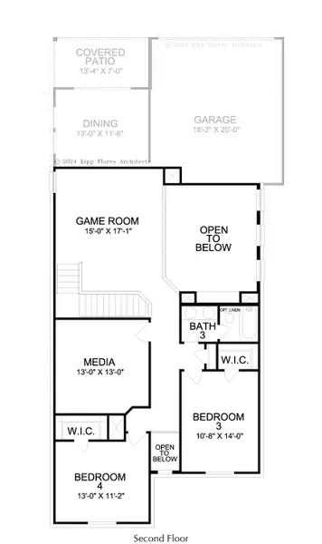 2D floor plan layout for the Duets D419 by Landon Homes in Lexington Frisco, Frisco, TX (Image 4). 2D floor plan layout for the Duets D419 by Landon Homes in Lexington Frisco, Frisco, TX (Image 4).