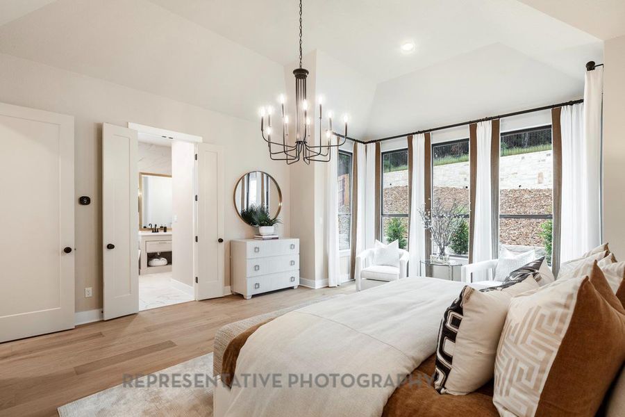 Furnished interior view inside a new home in Santa Rita Ranch: 90ft. lots, Liberty Hill (Image 35).