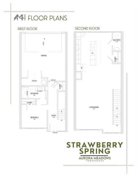 Floor plan, showing the lower and main floors (page 1/2)