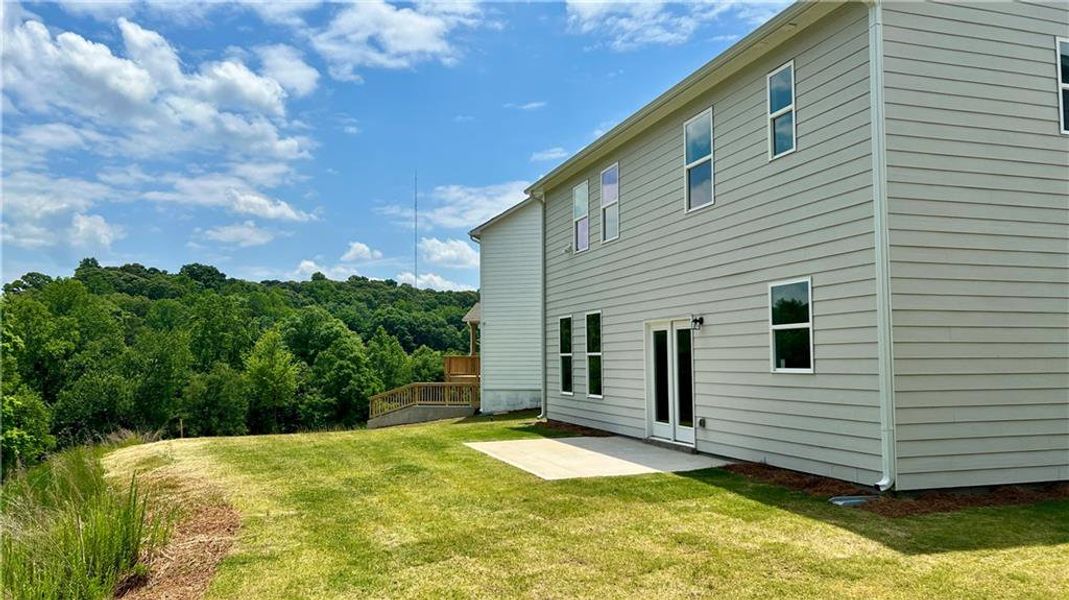 Exterior details and patio area of a home in Clark Farms, Flowery Branch (Image 3).