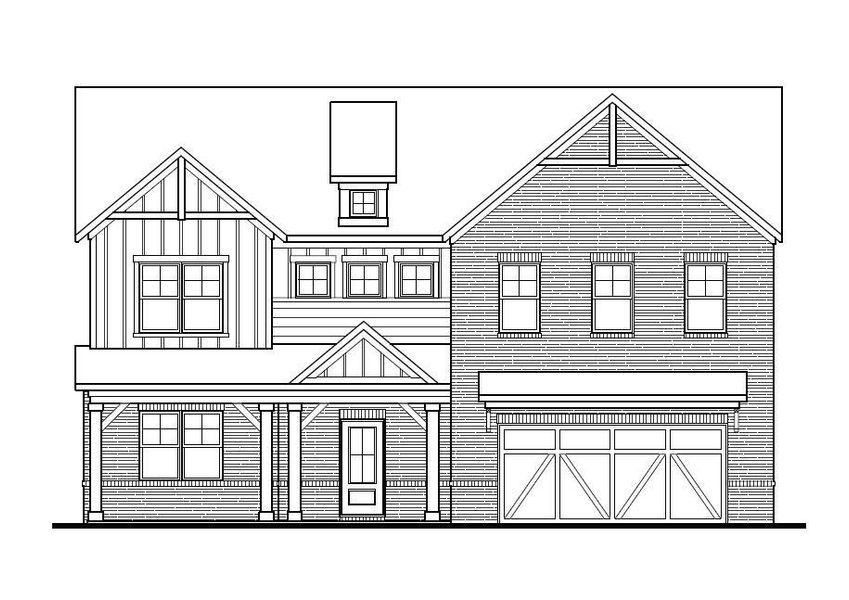 Exterior rendering of this home design in , Flowery Branch, GA (Image 1). Exterior rendering of this home design in , Flowery Branch, GA (Image 1).