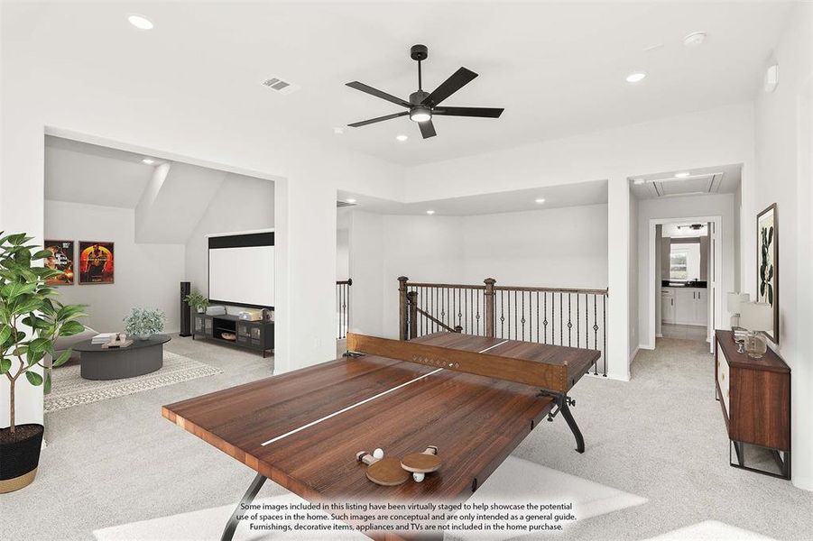 Furnished interior view inside a new home in Creekview Meadows, Pilot Point (Image 9).