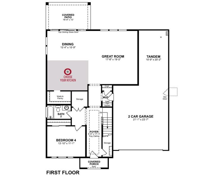 2D floor plan layout of this home in Sanctuary, Phoenix, AZ (Image 5).
