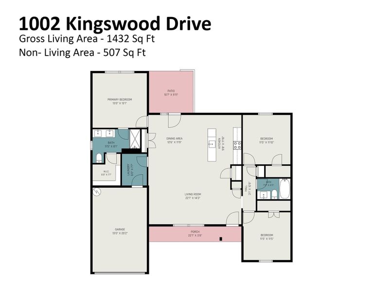 2D floor plan layout of this home in , Monroe, NC (Image 5).