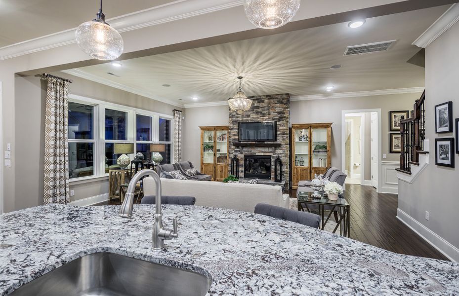 Large Open Kitchen in new home construction at Willow Ridge Nolensville (Williamson County)