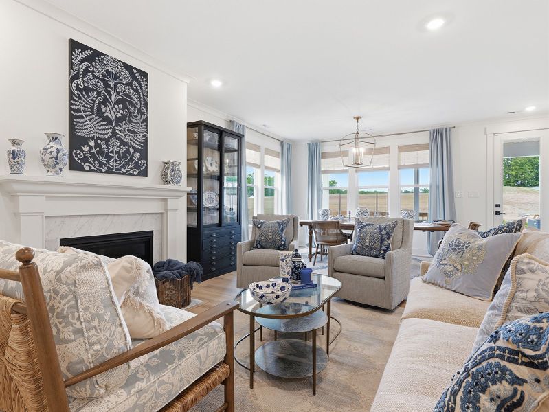 Representative furnished interior of a home built from the Goodwin - Vanguard Collection by Mungo Homes in Grand Park, Leland (Image 5).