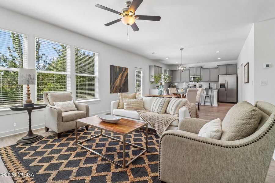 Furnished interior view inside a new home in Robins Estates, Warner Robins (Image 10).