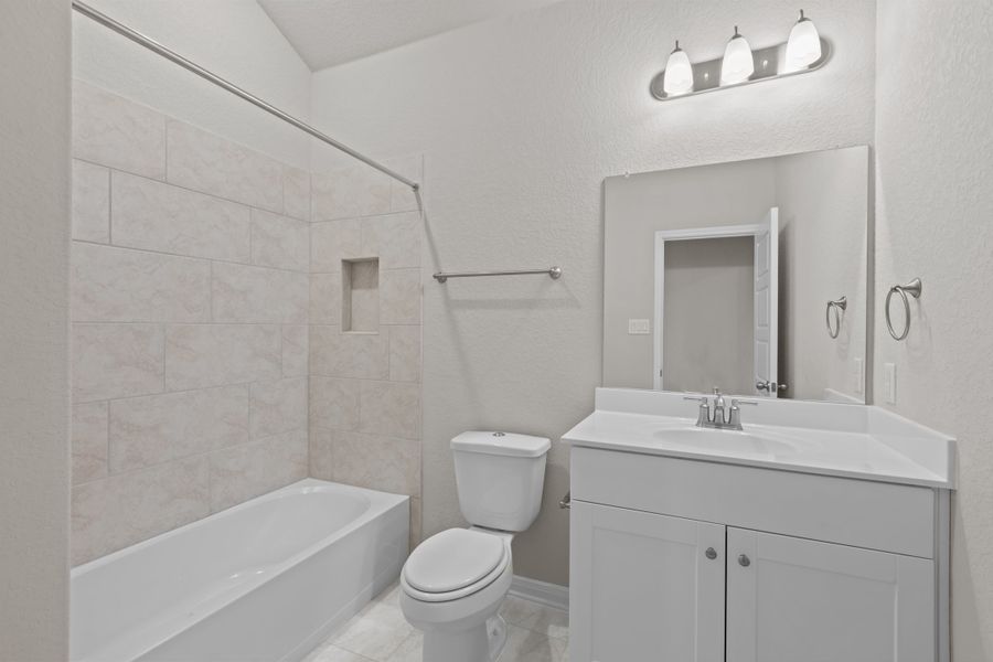 Furnished interior view inside a new home in Hunter's Ranch, San Antonio (Image 3).
