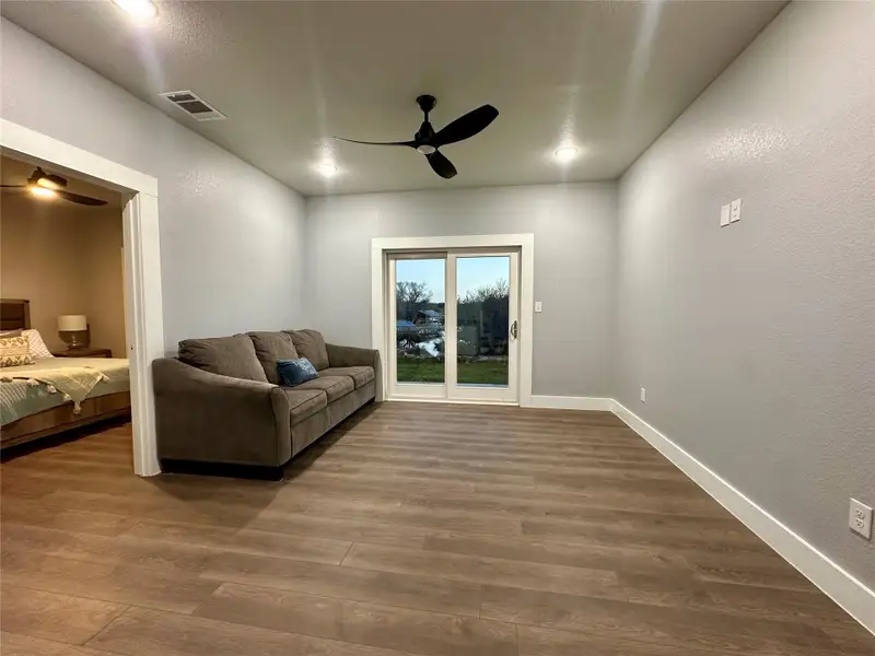 Living area with a views of the lake and nature. Living area with a views of the lake and nature.