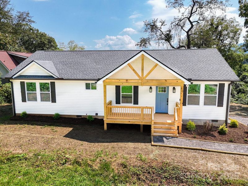 Front exterior of a new home in , Asheville, NC, highlighting curb appeal (Image 20).
