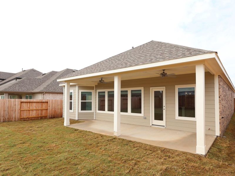 Exterior details and patio area of a home in Sorella, Tomball (Image 3). Exterior details and patio area of a home in Sorella, Tomball (Image 3).