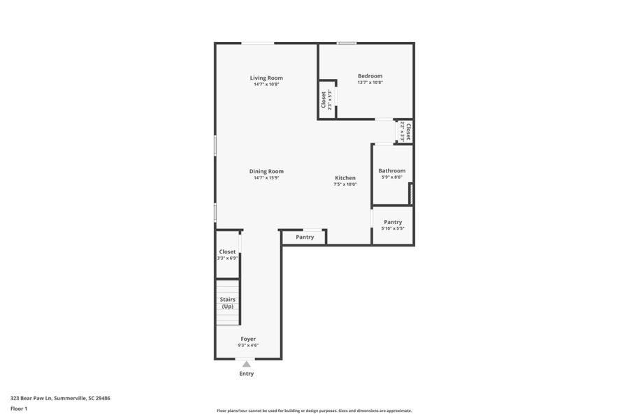 2D floor plan layout of this home in , Summerville, SC (Image 6).