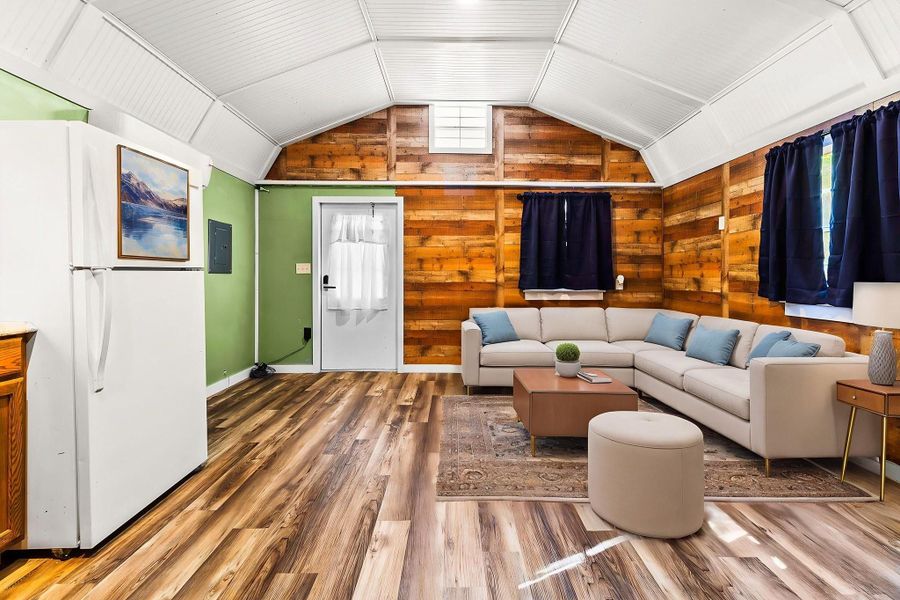 Virtually Staged Living Room looking towards the front door Virtually Staged Living Room looking towards the front door