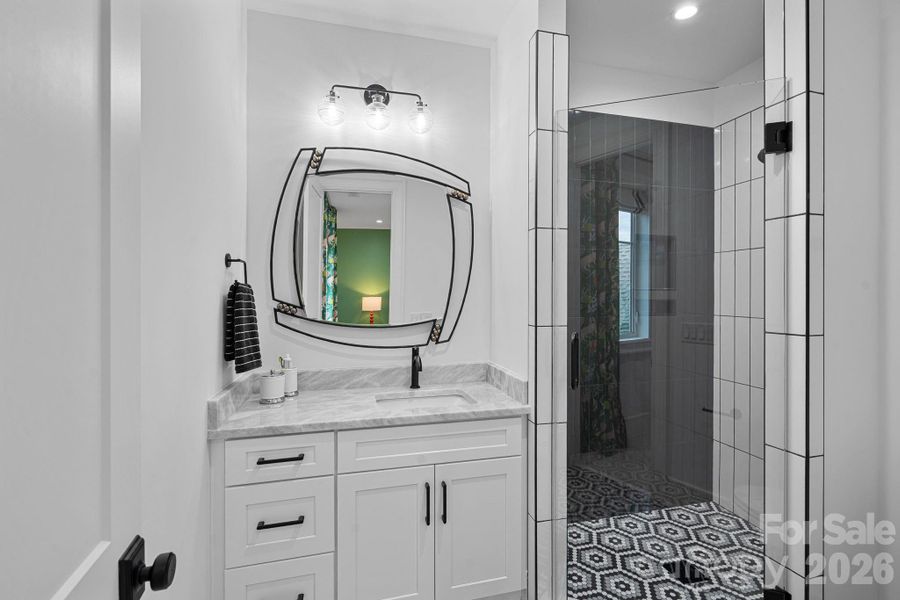 Furnished interior view inside a new home in , Clover (Image 38).