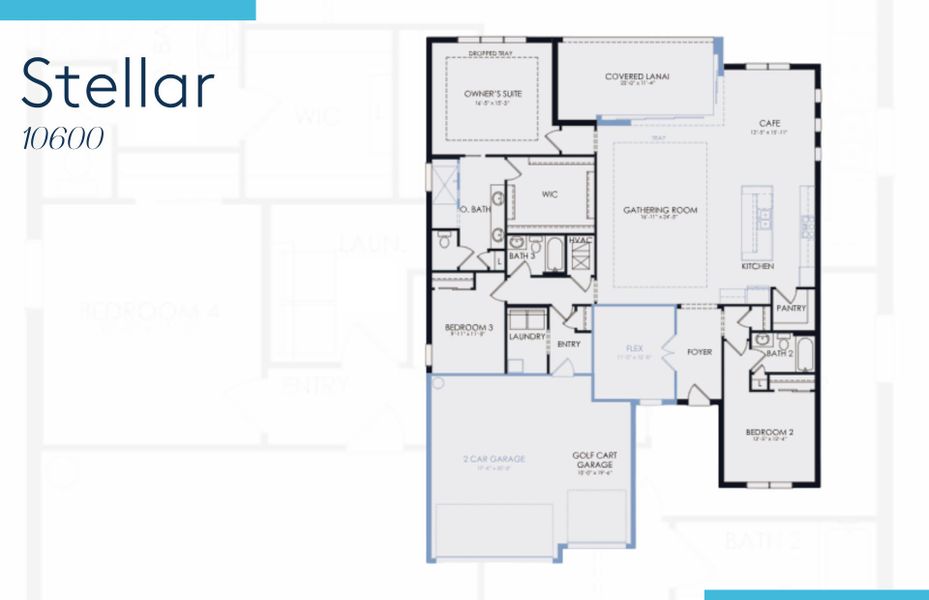 2D floor plan layout of this home in Del Webb Catalina, Lakewood Ranch, FL (Image 3). 2D floor plan layout of this home in Del Webb Catalina, Lakewood Ranch, FL (Image 3).