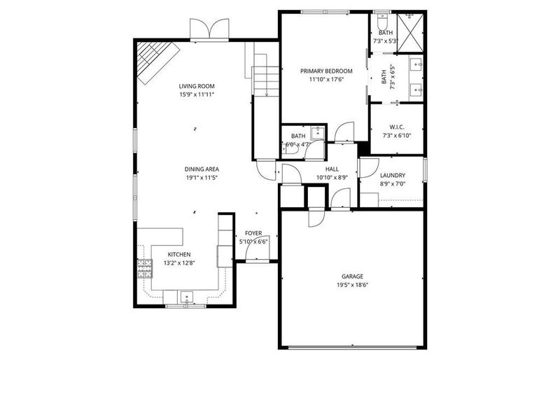 2D floor plan layout of this home in , Woodstock, GA (Image 5).