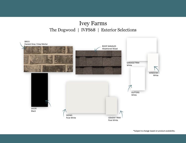 Sample of building materials used in homes in Ivey Farms - The Vintage Collection, Farragut (Image 20).