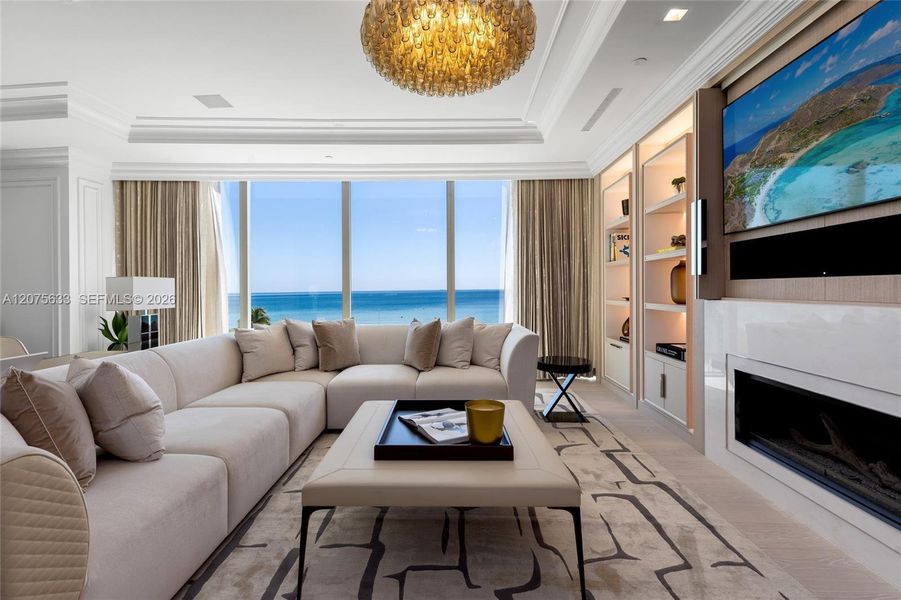 Furnished interior view inside a new home in , Sunny Isles Beach (Image 41).