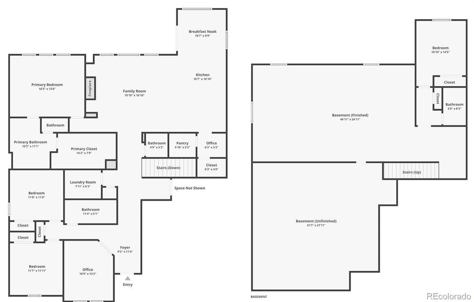 2D floor plan layout of this home in , Monument, CO (Image 4).