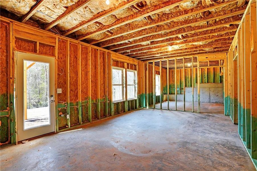 In-progress construction of a new home in Waters Edge, Mansfield, GA (Image 26).