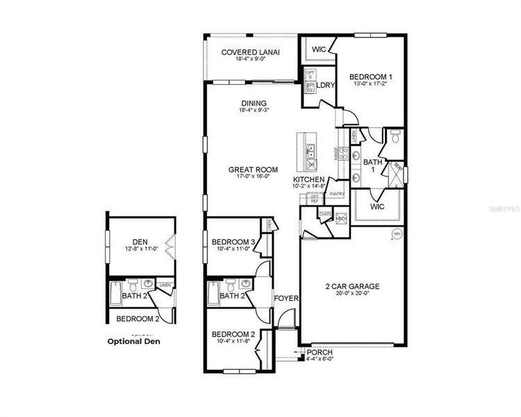 2D floor plan layout of this home in Star Farms at Lakewood Ranch, Lakewood Ranch, FL (Image 4).