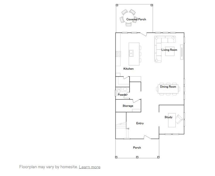 2D floor plan layout of this home in Heron's Walk at Summers Corner: Row - Elevated Collection, Summerville, SC (Image 3).