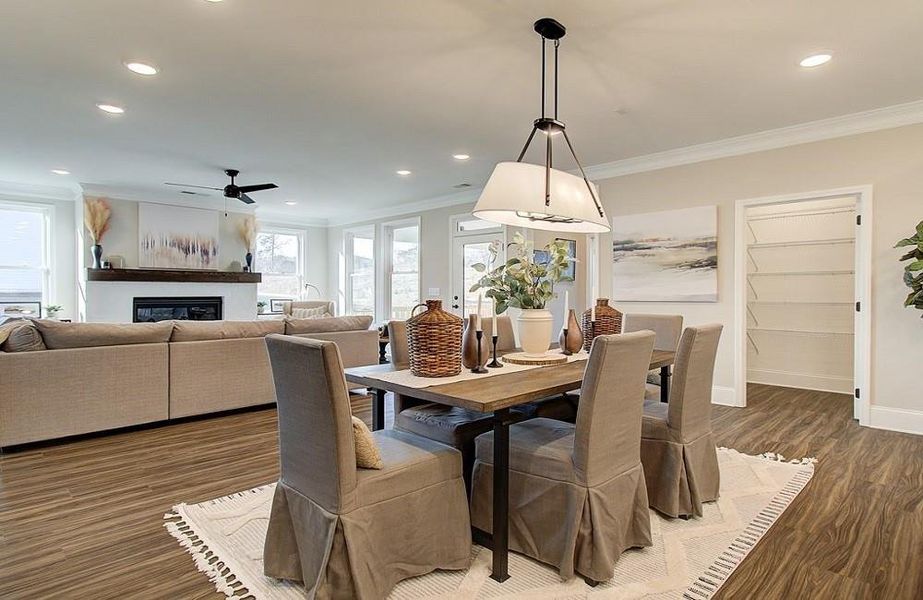 Furnished interior view inside a new home in Courtyards at Traditions, Cumming (Image 50).