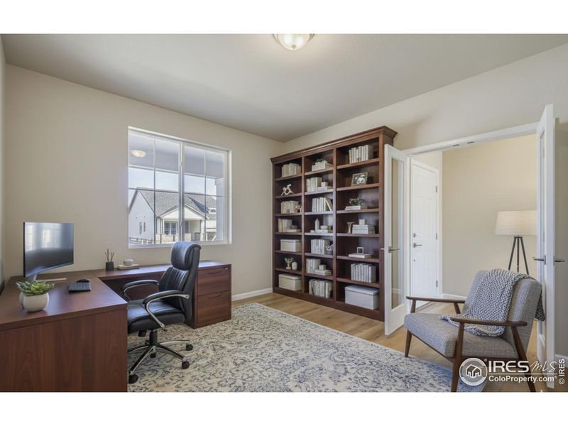 First Floor Office with French Doors
