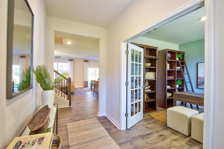 Representative furnished interior of a home built from the HAYDEN by D.R. Horton in Raven Ridge, Lexington (Image 5).